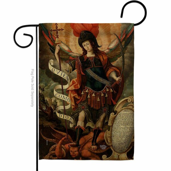 Cuadrilatero Archangel Religious Faith 13 x 18.5 in. Double-Sided Decorative Vertical Garden Flags for CU4079915